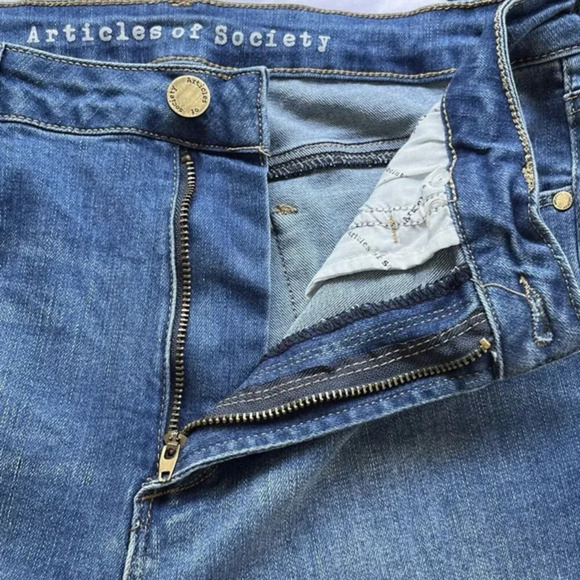 Articles of Society Split Flare Jeans Womens 7 (28"W)Blue Hi-Rise Bell Bottoms - Picture 11 of 15